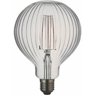 👉 Wit active E27 LED Filament Geribbeld Globelamp 4W Warm Dimbaar