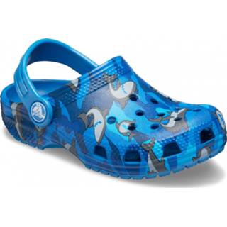 👉 Sandaal blauw uniseks Crocs - Kid's Classic Shark Clog PS Sandalen maat C13, 191448452220