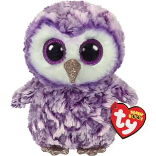 👉 Unisex paars TY Beanie boo's Moonlight owl 15cm