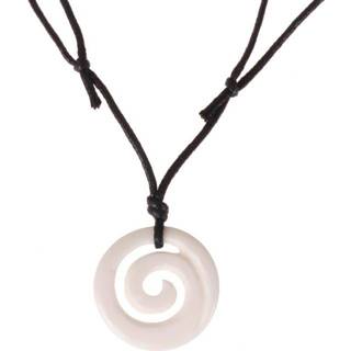 👉 Hanger mannen wit Tribal Bone Swirl Touwketting