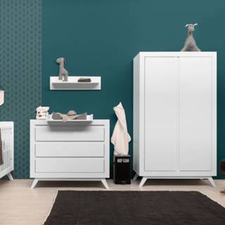 👉 Commode wit baby's Bopita Anne Babykamer | Bed 60 x 120 cm + Kast 3-Deurs