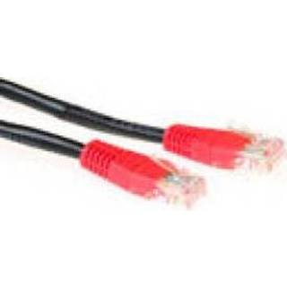 👉 Zwart rood ACT CAT5E UTP cross-over patchcable black with red connectorsCAT5E cross-o - [IB6120] 8716065128741