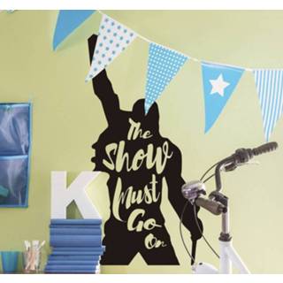 👉 Muursticker nederlands Zelfklevende met Freddie Mercury half body popmuziek