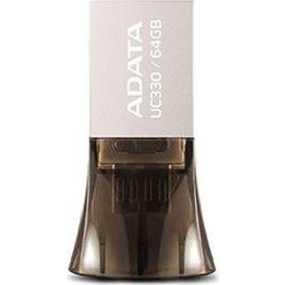 👉 Flash drive zwart zilver ADATA UC330 64GB USB 2.0 Type-A Zwart, 4712366961593