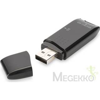 👉 Geheugenkaartlezer zwart Digitus USB 2.0 4016032434627