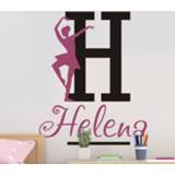 👉 Muursticker nederlands meisjes Balletdanser dansende meisje met naam zelfklevende