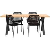 👉 Tuinset zwart Le Sud Lunas Lorraine - 5-delig Leen Bakker 8714901740010