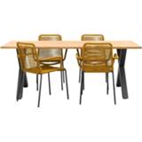 👉 Tuinset terracotta rood Le Sud Lunas Lorraine - 5-delig Leen Bakker 8714901740034