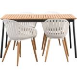 👉 Tuinset Hout#Kunststof#Aluminium crème Le Sud Rodez Loire - 5-delig Leen Bakker 8714901740355 901028570400