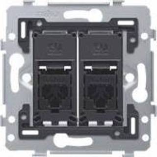 👉 Niko draagring 2xRJ45 UTP cat.6 vlakke uitvoering (170-75262) 5413736266025
