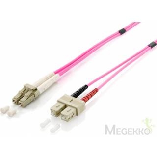 👉 Glasvezel kabel roze Equip 255536 10m 2x LC SC 4015867178928