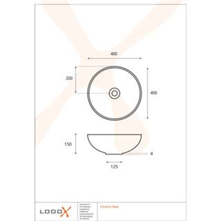 👉 Grijs Looox Ceramic Raw wastafelkom rond 40cm donker