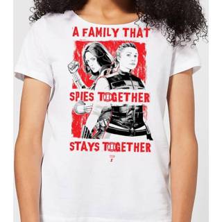 👉 Black Widow Family That Spies Together Women's T-Shirt - White - XXL - Wit