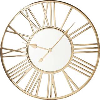 👉 Wandklok goud glas rond modern AA-batterijen active Kare Giant Gold 4025621614944