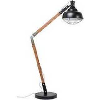 👉 Vloerlamp hout rond dustrieel active Kare Rocky