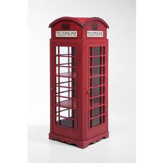 👉 Vitrinekast rood MDF modern active Kare London Telephone 4025621763833