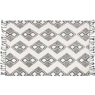 👉 Vloerkleed wit wol rechthoek retro grafisch active Kare Husky 240x170cm 4025621510031