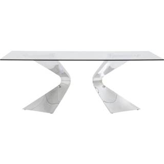 👉 Eettafel zilver rechthoek glamour active Kare Gloria Chrome 4025621819240