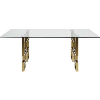 👉 Eettafel goud glas rechthoek modern active Kare Boulevard 200cm 4025621839071
