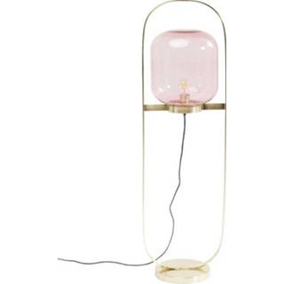 👉 Vloerlamp roze metaal staal ovaal modern active Kare Jupiter Pink-Brass 4025621614012