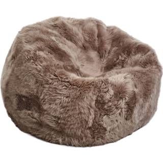 👉 Beanbag taupe rond modern active Natures Schapenvacht 7432233235226