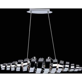 Hanglamp zilver metaal rond wandschakelaar modern a++ Verstelbaar na Installatie active Chericoni Cocoon (2-lichts)
