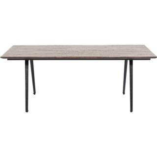 👉 Eettafel bruin Gelakt Massief Hout rechthoek modern active Kare Paradise 200x90cm 4025621843016