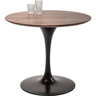 👉 Eettafel zwart bruin staal rond modern active Kare Invitation Set Walnut Black 4025621844020