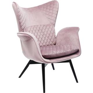 👉 Fauteuil roze rose polyester retro active Kare Tudor Velvet 4025621844266