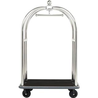 👉 Trolley zilver edelstaal rond glamour active Kare VIP Baggage Vegas Silver 4025621766520