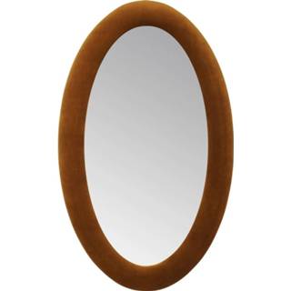 👉 Spiegel bruin Gespiegeld Glas ovaal retro wandspiegel active Kare Velvet Brown Oval 150x90cm 4025621809623