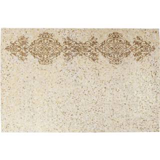 👉 Vloerkleed beige leer rechthoek modern ornament active Kare Ornaments 240x170cm 4025621520603