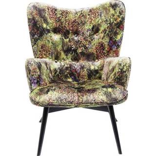 👉 Fauteuil donkergroen multicolor hout vintage active Kare Vicky Green Dschungel 4025621830573