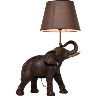 👉 Tafellamp bruin vierkant a++ active Kare Elephant Safari