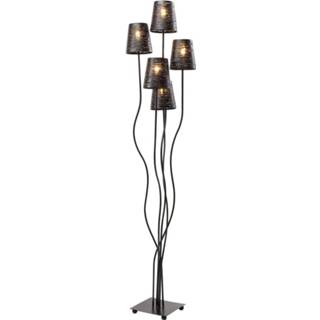 👉 Vloerlamp zwart metaal staal rond glamour A-E active Kare Flexible Black Cinque 4025621609957