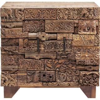 👉 Dressoir bruin hout mangohout koloniaal small active Kare Shanti Surprise Puzzle Nature 4025621827979