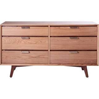 👉 Dressoir bruin eiken fineer retro active SMAQQ Chervil 6 Laden 8720094849652