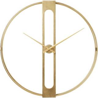 👉 Wandklok goud metaal gepoedercoat staal rond modern AA-batterij active Kare Clip Gold 107 cm 4025621609742