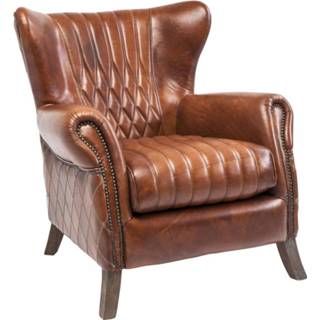 👉 Fauteuil bruin leer vintage active Kare Country Side 4025621790655