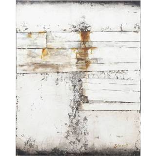 👉 Olieverf medium grijs canvas acryl active Kare Schilderij Abstract Grey Line Two 150x120cm 4025621604242
