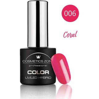 👉 Nagellak gel One Size rood Cosmetics Zone UV/LED Hybrid 7ml. Coral 006 7433652325376