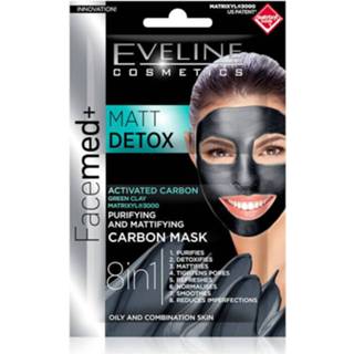 👉 Carbon One Size GeenKleur Eveline Cosmetics Facemed+ Hydra Detox Purifying & Moisturising Mask 2x5ml. 5901761963137