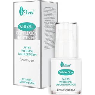 👉 Wit One Size GeenKleur AVA Cosmetics White Skin Active Whitening Discolouration Point Cream 15ml. 7433652291299