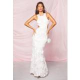 👉 Occasion 3D Floral Cut Out Maxi Dress, Ivory