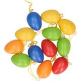 👉 Plastic ei 12x Gekleurde eieren Pasen hangdecoratie