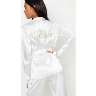 👉 Bride Wrap Front PJ Set, Ivory