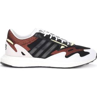 👉 Sneakers zwart wit rood male Rhisu Run sneaker in black mesh with white and red details