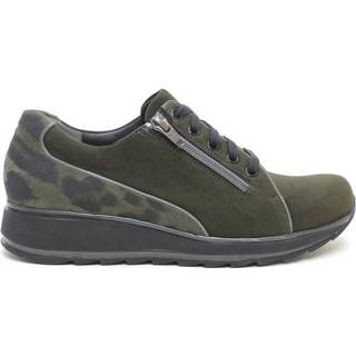 👉 Veterschoenen vrouwen groen 6214 Veterschoen print-K