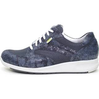 👉 Veterschoenen vrouwen blauw 6187 veterschoen print-D