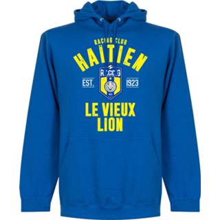 👉 Hoodie blauw royal Racing Club Haitien Established -